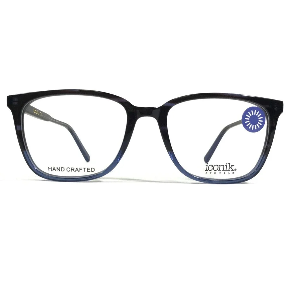 Iconik Eyeglasses Frames TED C2 Blue Square Full Rim 52-18-145
